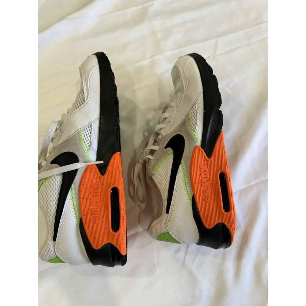 Nike Air Max Youth Size 6.5Y White Black Orange Green Running Sneakers Shoes